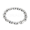 Non-Tarnish 201 Stainless Steel Flat Round Link Chain Bracelets for Women Men BJEW-I316-07A-P-2