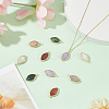 10Pcs 5 Styles Gemstone Faceted Horse Eye Pendants G-HY0001-82-4