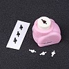 Random Single Color or Random Mixed Color Mini Plastic Craft Paper Punch Sets for Scrapbooking & Paper Crafts AJEW-L051-14-3