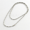 Tarnish Resistant 304 Stainless Steel Ball Chain Necklace Making LS-NJEW-R225-04-1