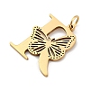 Ion Plating(IP) 201 Stainless Steel Pendants STAS-N103-184G-R-2