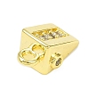 Brass Micro Pave Clear Cubic Zirconia Pendants LS-KK-L238-28G-2