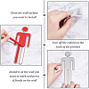 201 Stainless Steel Toliet Indicators DIY-WH0056-40B-5