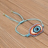 Friendship Eye Loom Pattern Seed Beads Bracelets for Women BJEW-Z013-16-3