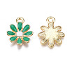 Light Gold Plated Alloy Pendants LS-ENAM-T009-39E-3