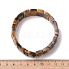 Rectangle Natural Tiger Eye Beads Stretch Bracelets for Women Men BJEW-Z149-01B-5