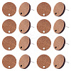 20 Pairs Walnut Wood Stud Earring Findings MAK-TAG0001-01-1