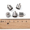 Tarnish Resistant Smooth Surface 201 Stainless Steel Cord Ends LS-X-STAS-R063-97-4