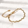 304 Stainless Steel Singapore Chains Bracelets for Women BJEW-A158-02I-G-3