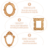 12Pcs 12 Styles Vintage Resin Picture Frame AJEW-AN0007-29-3
