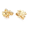 Christmas Theme Brass Pave Clear Cubic Zirconia Pendants KK-T073-03G-2