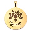 304 Stainless Steel Pendants LS-STAS-R134-01G-02-1