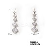 Geometric Cube Stud Earrings with Full Rhinestone Design TL4869-1-1