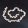 Natural Cultured Freshwater Pearl Beads Strands PEAR-G004-03F-01-2