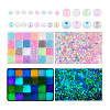 24 Styles Luminous Glass Seed Beads SEED-PH0001-72-8