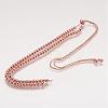 Brass Bead Chain Necklace Making NJEW-F151-01RG-1