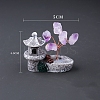 Natural Amethyst Pedestal Display Decorations G-PW0004-27-4