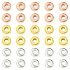 3 Colors Brass Flat Round Spacer Beads KK-FS0001-36-1