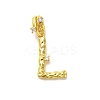 Rack Plating Brass Micro Pave Cubic Zirconia European Dangle Charms KK-L210-015G-L-1