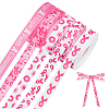 5 Rolls 5 Styles Polyester Awareness Ribbon Printed Grosgrain Ribbon OCOR-PH0005-33-1