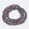 Electroplate Glass Beads Strands EGLA-A034-T3mm-I09-2