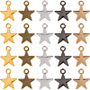 150Pcs 5 Colors Tibetan Style Alloy Pendants FIND-SC0016-24-1