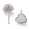 Non-Tarnish 304 Stainless Steel Stud Earring Settings LS-X-STAS-J032-13-3