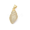 Brass Micro Pave Cubic Zirconia Pendants KK-D317-097G-1