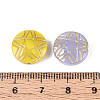 Flat Round with Star Glass Beads GLAA-T025-46M-3