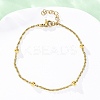 304 Stainless Steel Rope Chain Bracelets for Women BJEW-C094-04G-1