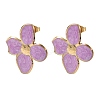 304 Stainless Steel Enamel Stud Earrings SA-CBA46AF-07G-4