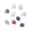 Frosted Resin Imitation Cat Eye Links Connector Charms PALLOY-JF04166-02-1