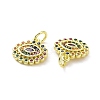 Brass Micro Pave Colorful Cubic Zirconia Charms KK-E068-VF076-1