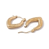 Ion Plating(IP) 304 Stainless Steel Teardrop Hoop Earrings for Women EJEW-E199-13G-2