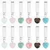 12Pcs 6 Styles Heart Natural & Synthetic Gemstone Shoe Charms HJEW-CA00019-1