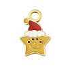Christmas 304 Stainless Steel Enamel Charms STAS-I356-02G-03-1