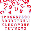36Pcs 2 Sets 2 Styles Letter A~Z & Number 0~9 Polyester Embroidery Sew On Patches Sets PATC-TA0001-55A-1