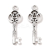 Tibetan Style Alloy Skeleton Key Pendants X-TIBEP-Q043-014-RS-1