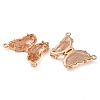 Brass Pave Faceted Glass Connector Charms FIND-Z020-03R-2