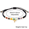 Chakra Natural Amethyst & Citrine & Red Jasper & Green Aventurine & Lapis Lazuli & Synthetic Turquoise Braided Bead Bracelets NE7743-4