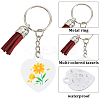 DIY Blank Double-sided Heat Transfer Aluminium Pendant Keychain Making Kits DIY-SP0005-26A-6