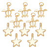 30Pcs 2 Sytles Rack Plating Brass Pendants KK-AR0003-10-1
