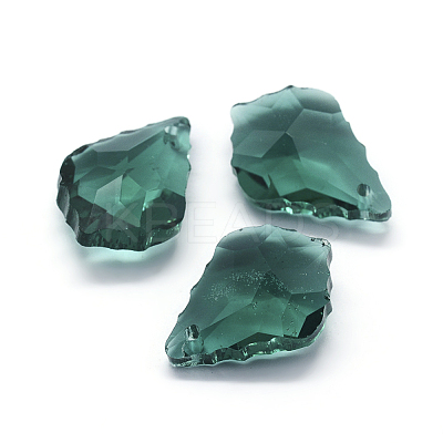 Faceted Glass Pendants GLAA-F068-C07-1