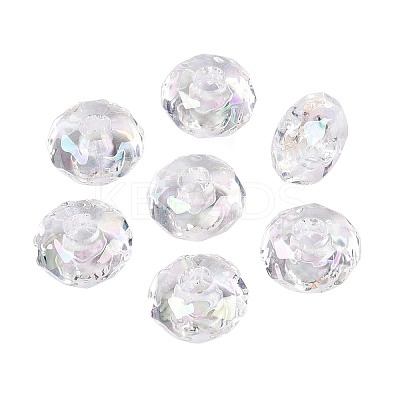 Independence Day Transparent Acrylic European Beads OACR-E033-25M1-1