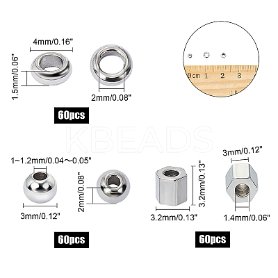 304 Stainless Steel Spacer Beads STAS-UN0008-69P-1