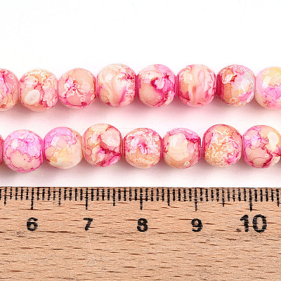 Baking Paint Glass Beads X1-DGLA-N003-8mm-A01-1