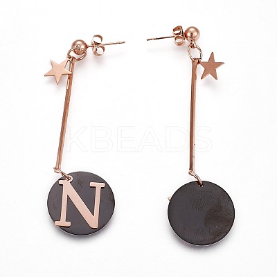 (Jewelry Parties Factory Sale)304 Stainless Steel Dangle Stud Earrings EJEW-F195-06-1