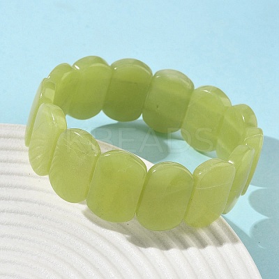 Natural Lemon Quartz Beads Stretch Bracelets for Women Men BJEW-I323-02Q-1