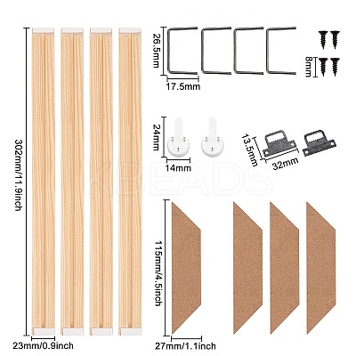 DIY Solid Wood Canvas Frame Kit DIY-BC0003-11B-1