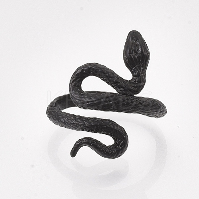 Electrophoresis Alloy Cuff Finger Rings RJEW-S038-192A-1